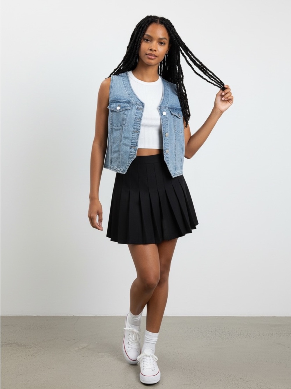 Universal Thread Light Blue Denim Vest - Women's